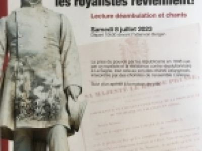 Lecture no 4: Au secours, les Royalistes reviennent !